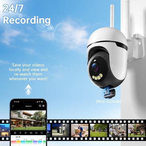 Wireless Outdoor Camera with spotlight