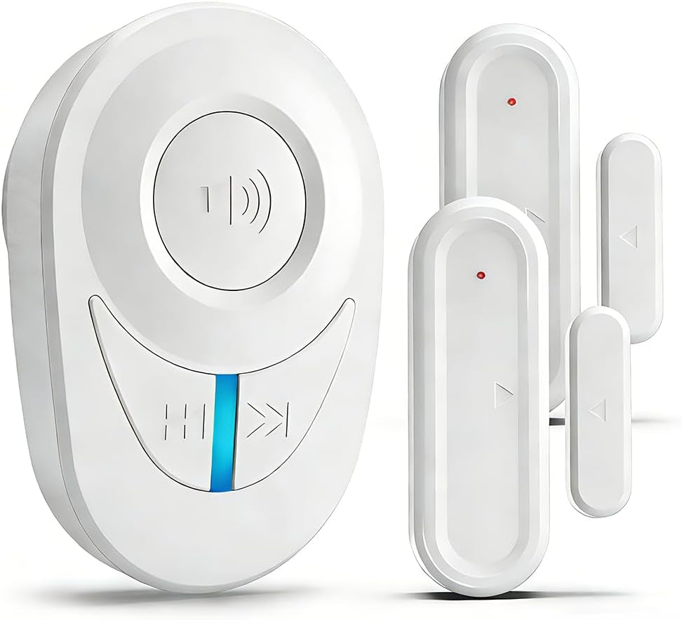 Door Chime, Upgraded Wireless Door Alarm Opened, Magnetic Contact Sensor