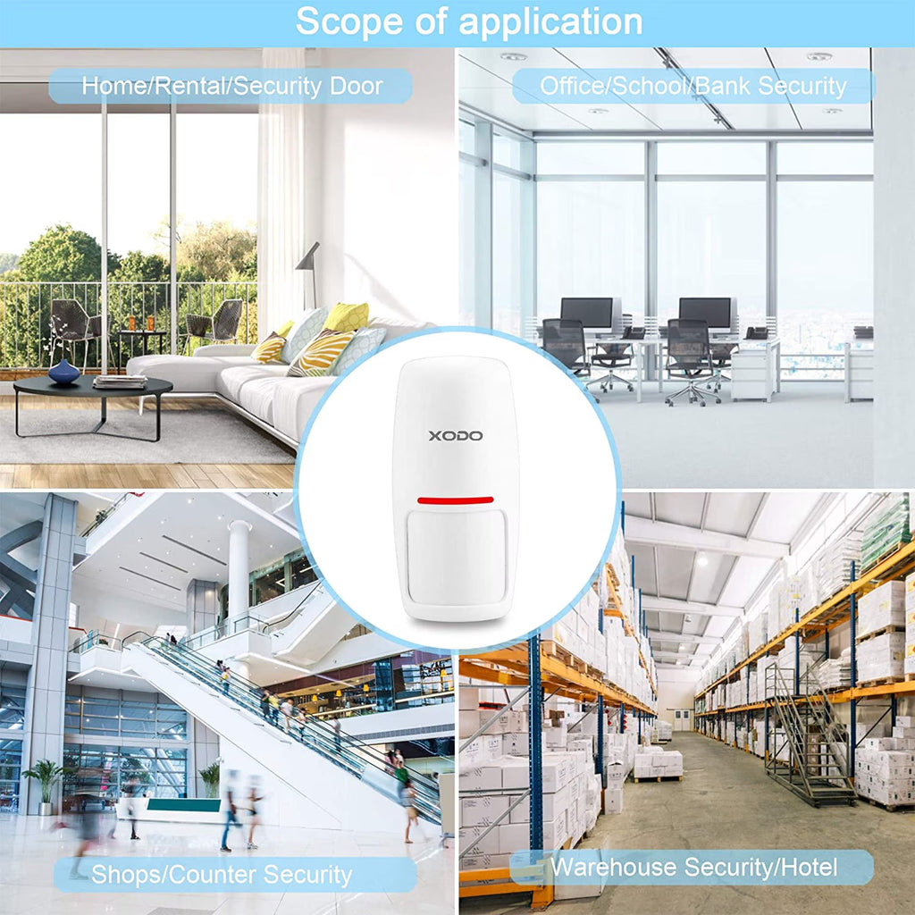 Smart Home Wireless Motion Sensor, Home Security System with Voice Control, 2 Pack