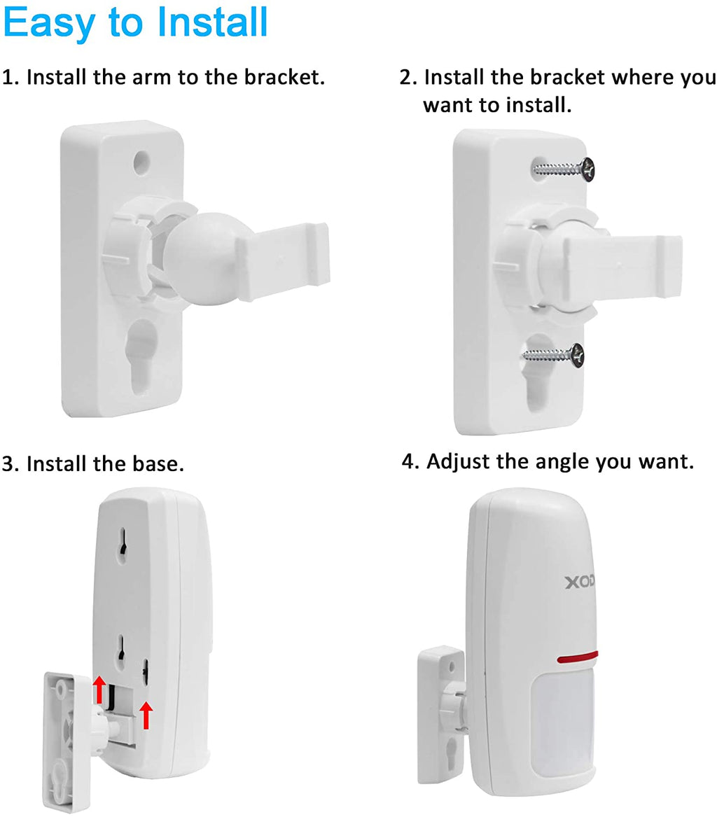 Smart Home Wireless Motion Sensor, Home Security System with Voice Control, 2 Pack
